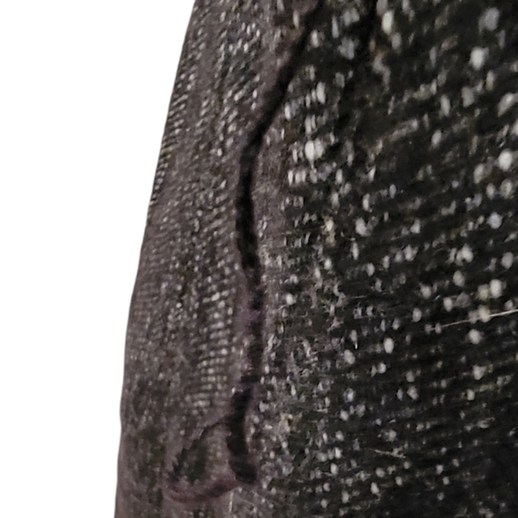 Cole Haan Signature Houndstooth Wool Blend Belted Trench Pea Coat Size 14 - Picture 6 of 9